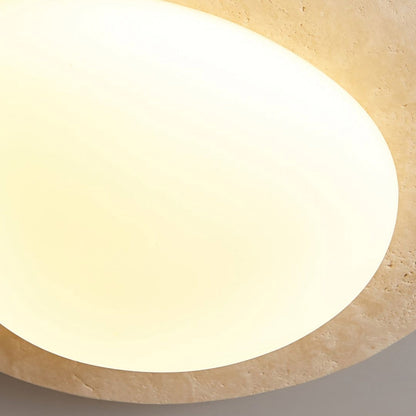 Travertine Halo Oval Light