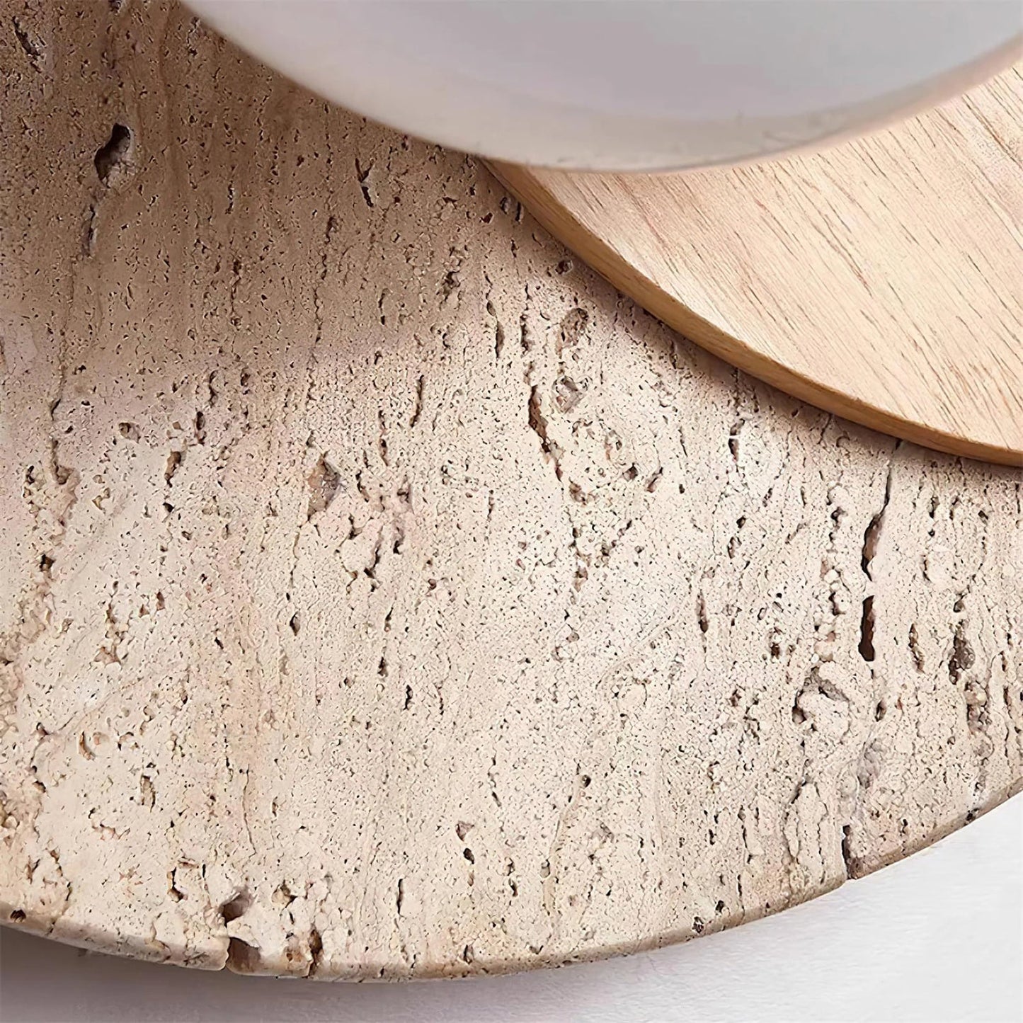 Travertine Sculpted Wall Lamp