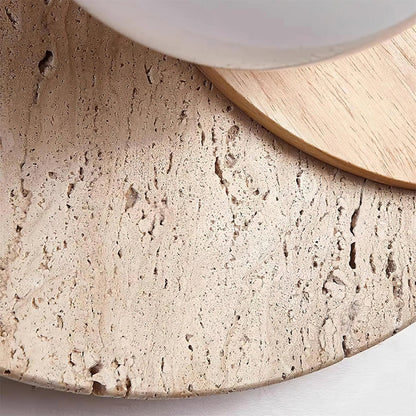Travertine Sculpted Wall Lamp
