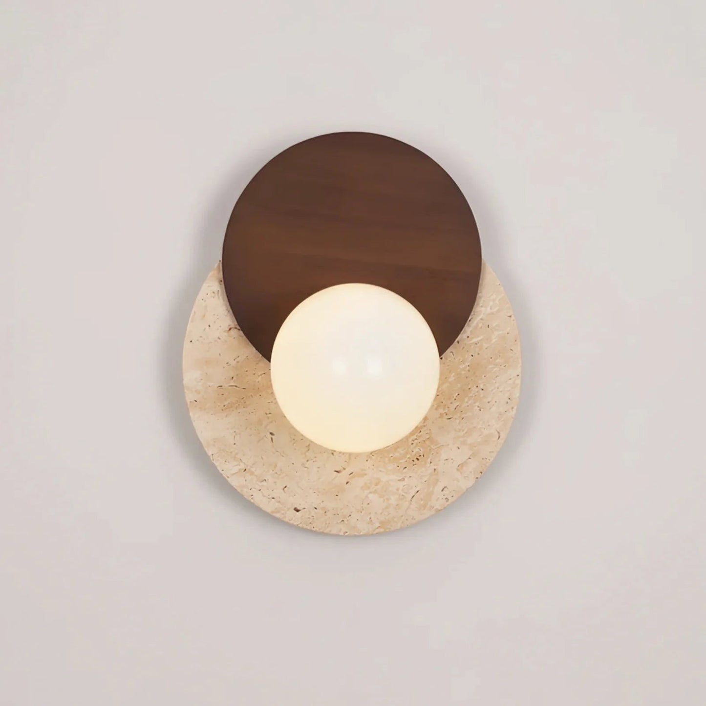 Travertine Sculpted Wall Lamp