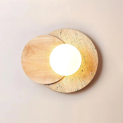 Travertine Sculpted Wall Lamp