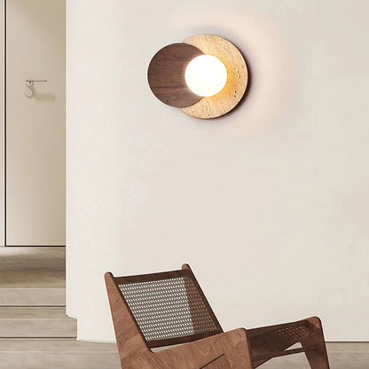 Travertine Sculpted Wall Lamp