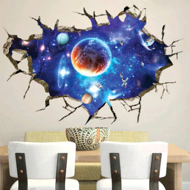 3D Space Planet Wall Stickers for Bedroom and Ceiling