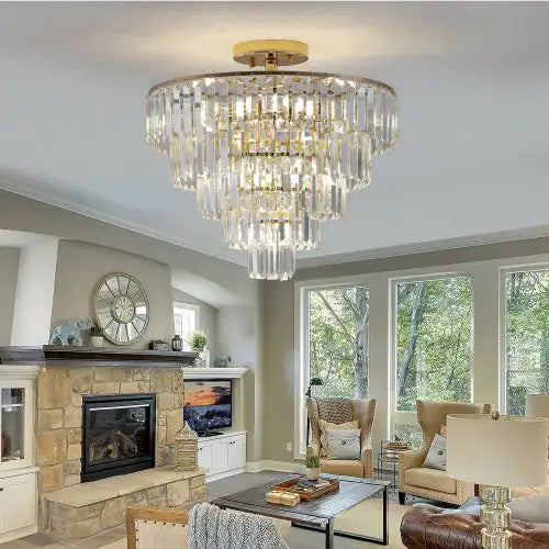 Luxury Gold Crystal Chandelier