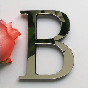 3D Acrylic Mirror Letter Wall Stickers for Decor