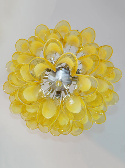Murano Vetro Caramel Petal Chandelier