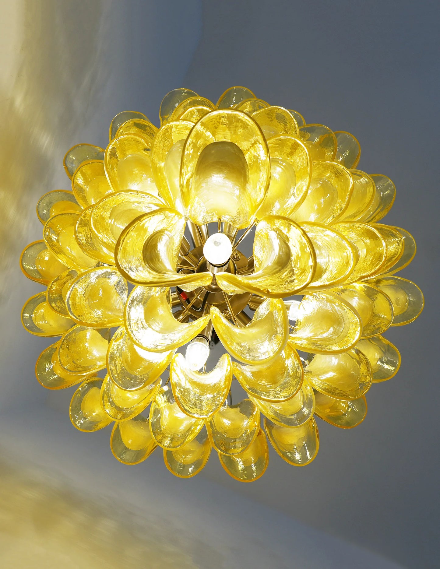 Murano Vetro Caramel Petal Chandelier