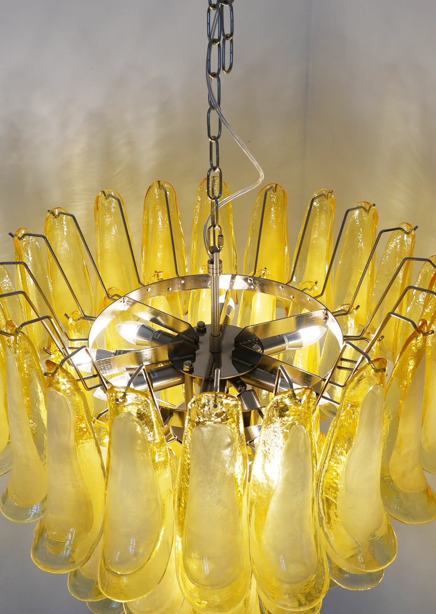 Murano Vetro Caramel Petal Chandelier