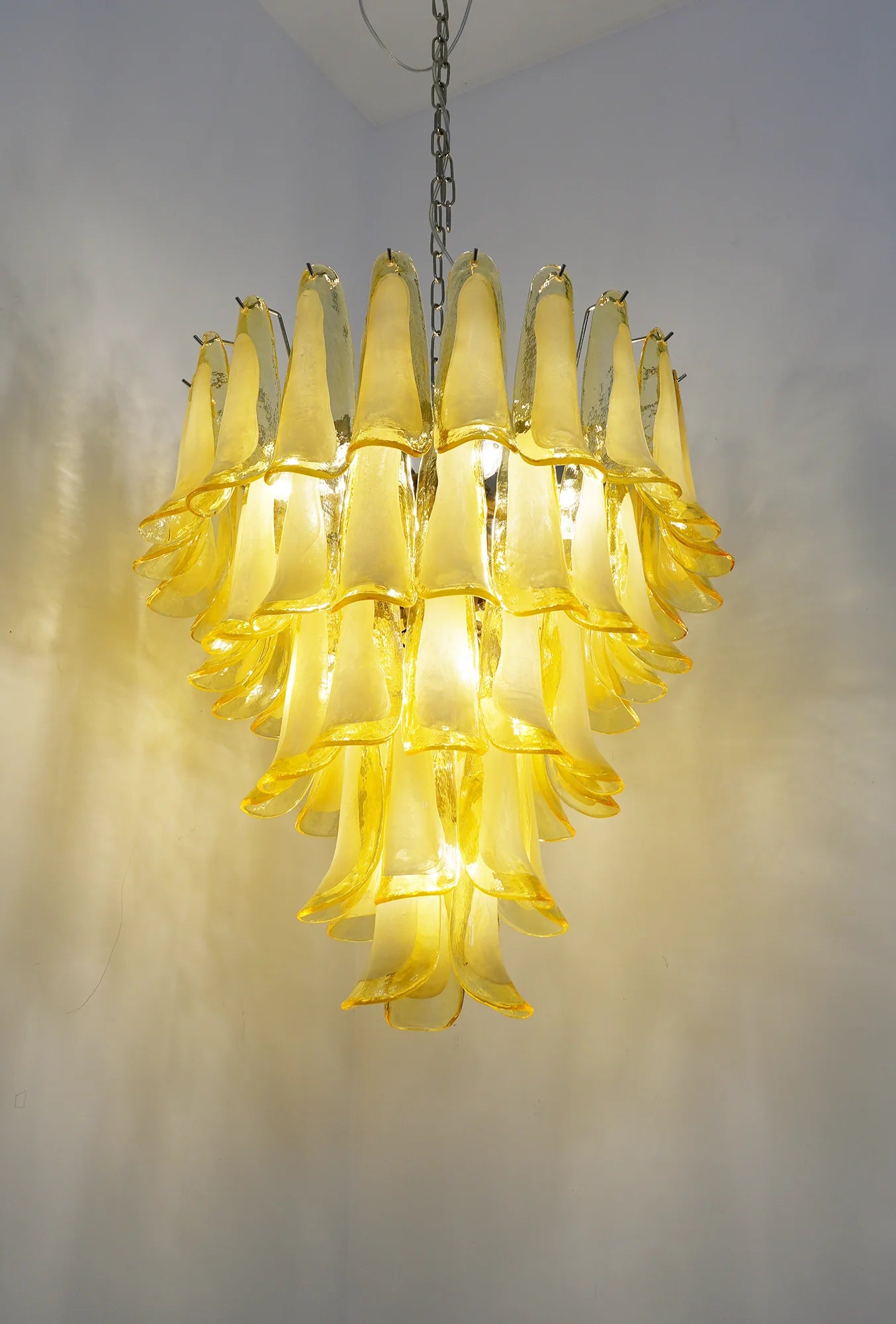 Murano Vetro Caramel Petal Chandelier