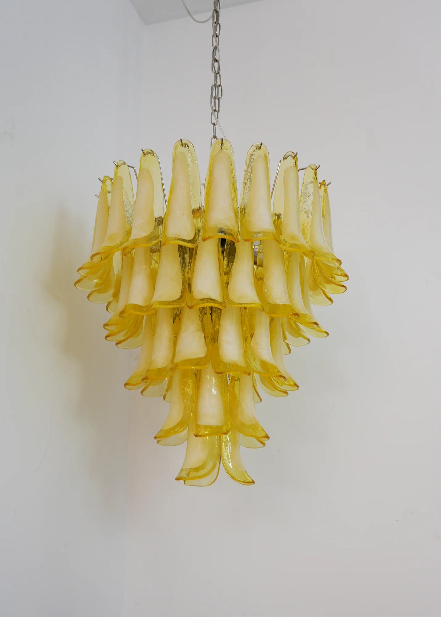 Murano Vetro Caramel Petal Chandelier