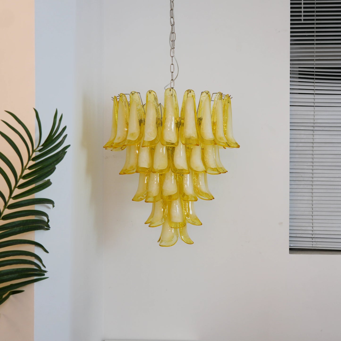 Murano Vetro Caramel Petal Chandelier