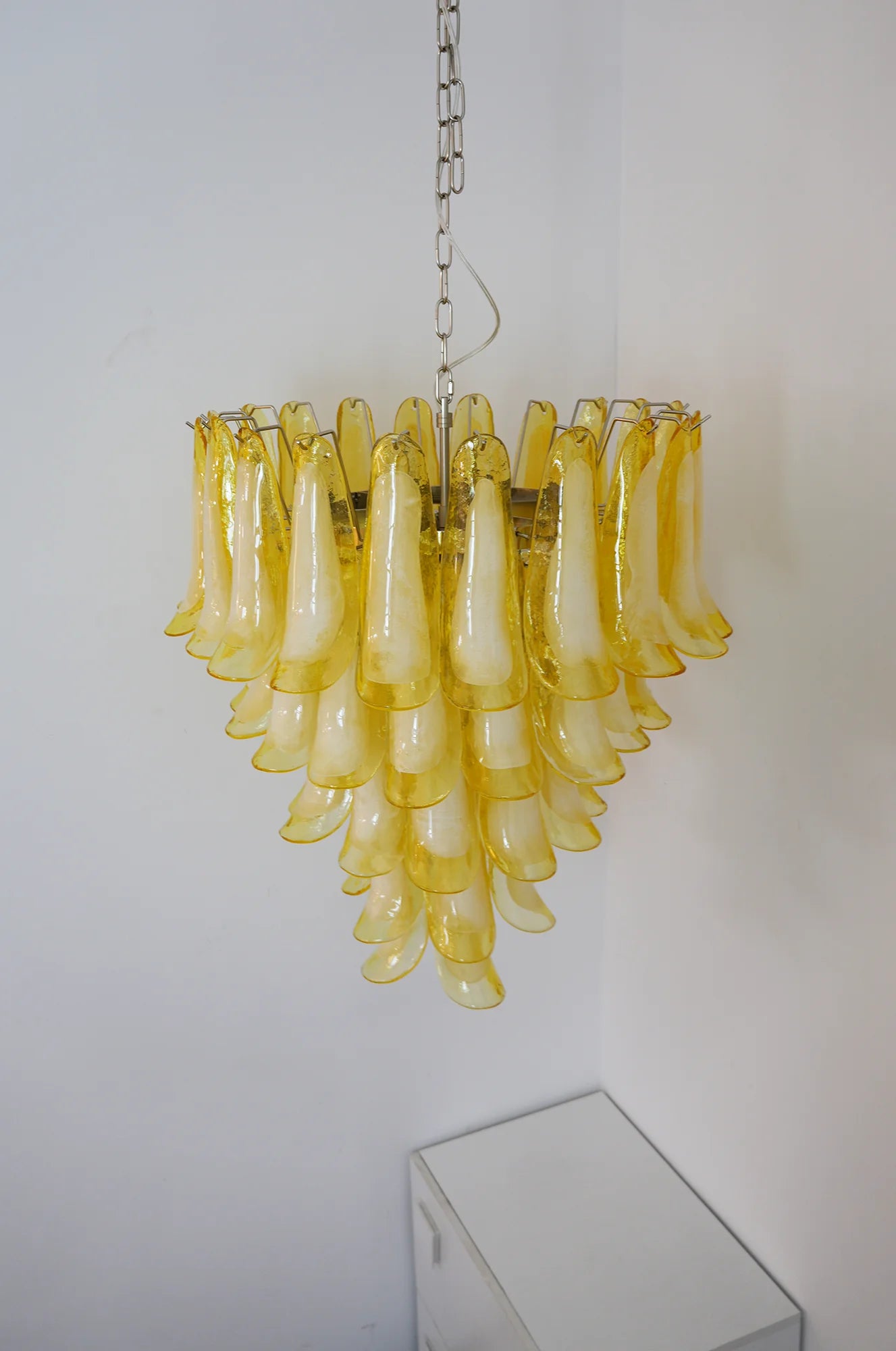 Murano Vetro Caramel Petal Chandelier