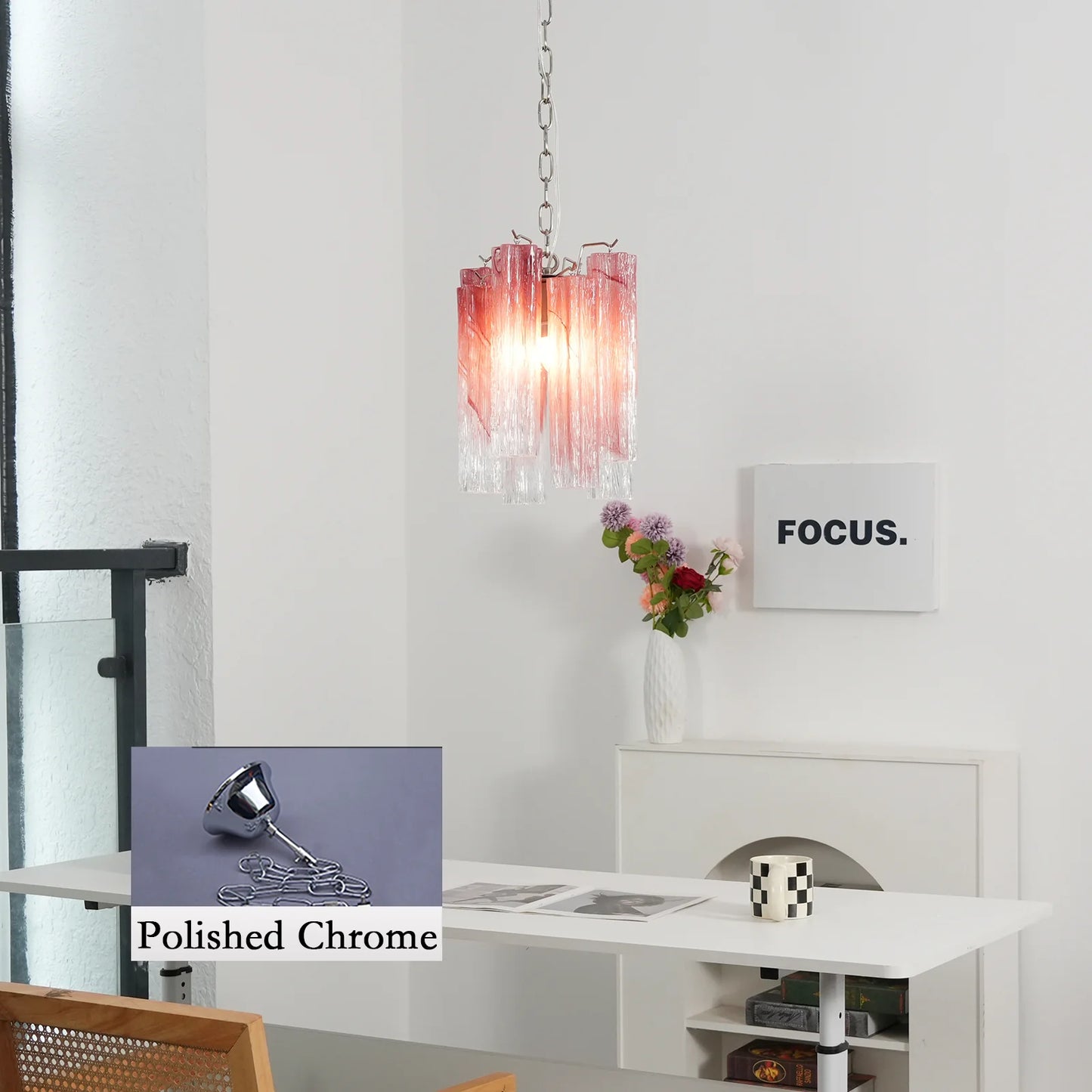 Murano Vetro Rosso Gradient Chandelier