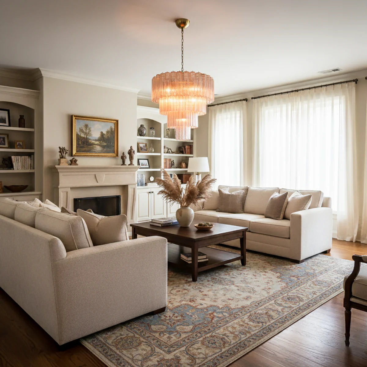 Opulent Murano Star‑Glass Tube Chandelier
