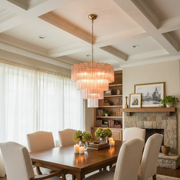 Opulent Murano Star‑Glass Tube Chandelier