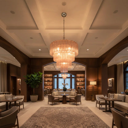 Opulent Murano Star‑Glass Tube Chandelier