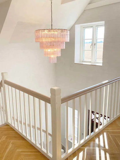 Opulent Murano Star‑Glass Tube Chandelier
