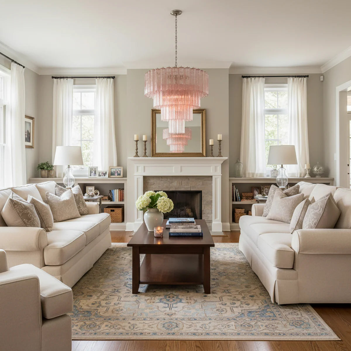 Opulent Murano Star‑Glass Tube Chandelier
