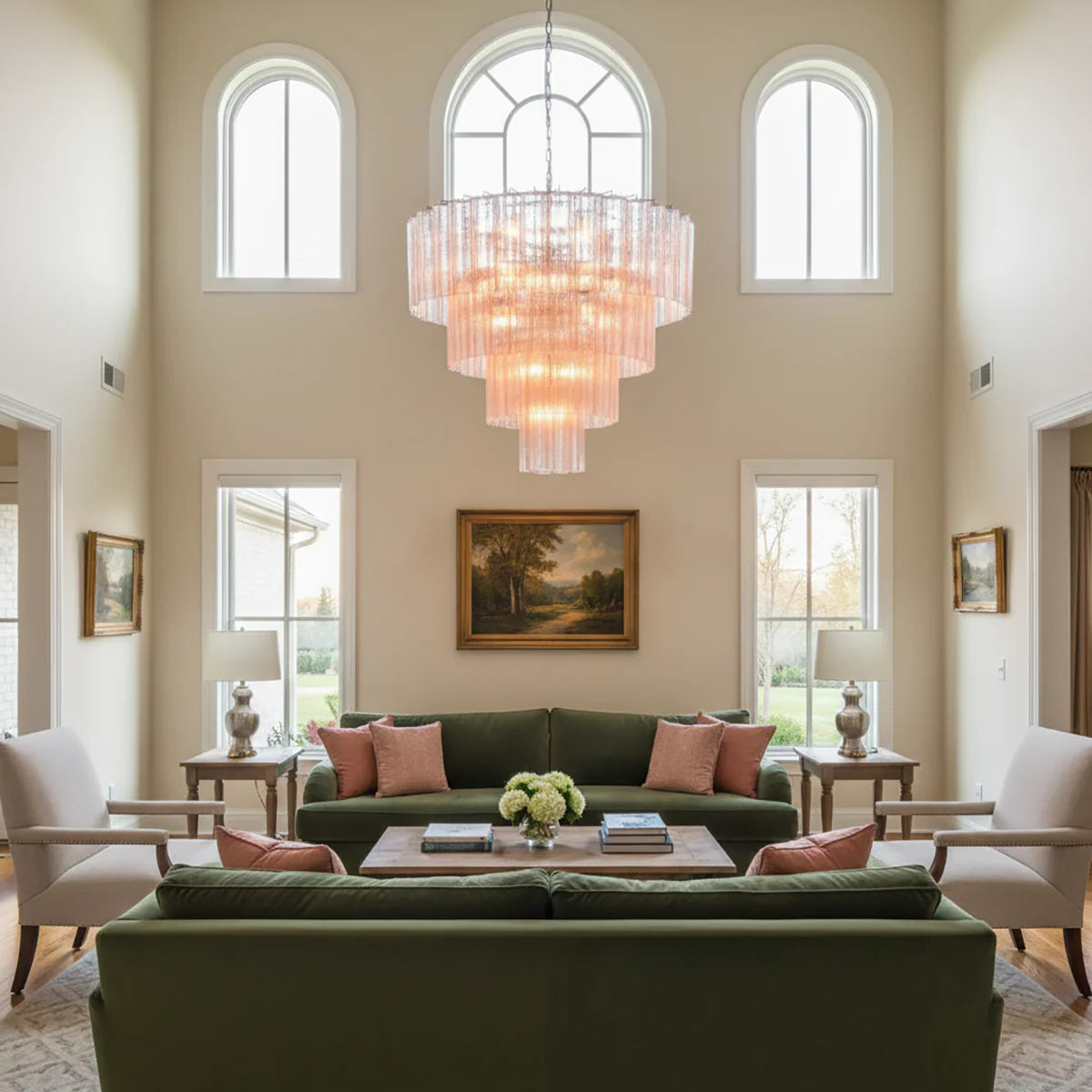 Opulent Murano Star‑Glass Tube Chandelier