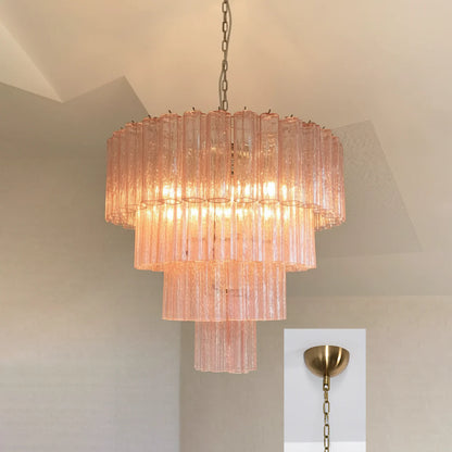 Opulent Murano Star‑Glass Tube Chandelier