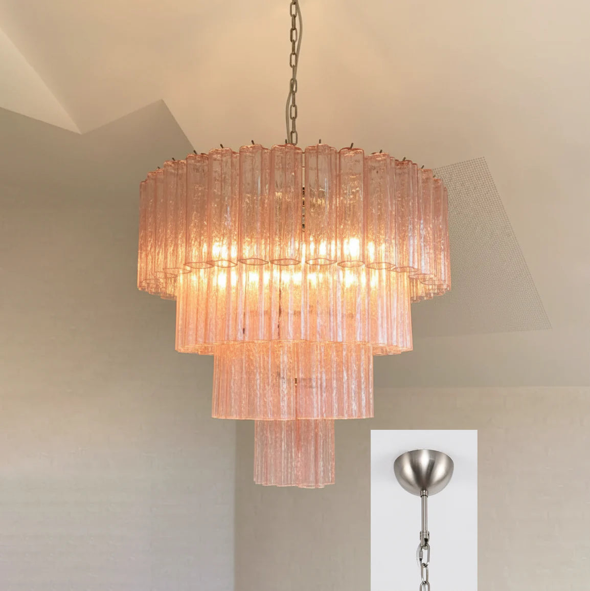 Opulent Murano Star‑Glass Tube Chandelier