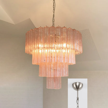 Opulent Murano Star‑Glass Tube Chandelier
