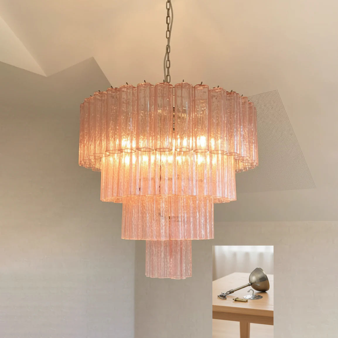 Opulent Murano Star‑Glass Tube Chandelier