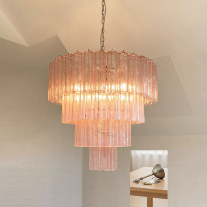 Opulent Murano Star‑Glass Tube Chandelier