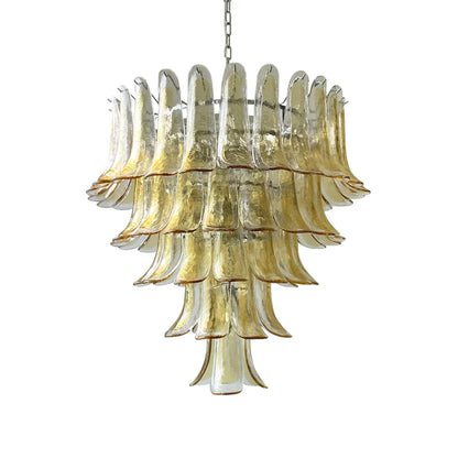 Murano Amber Petal Silhouette Chandelier