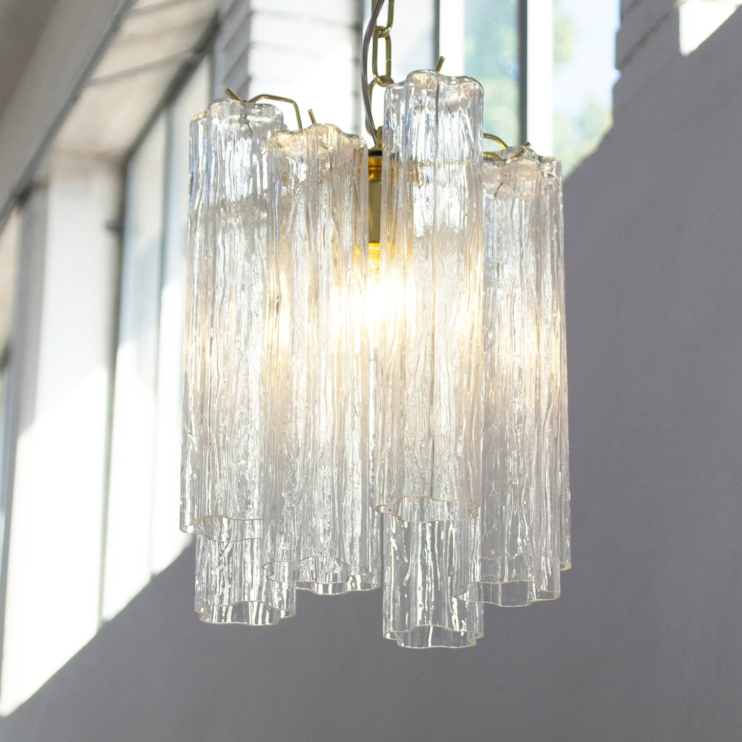 Murano Crystal‑Clear Vintage Chandelier