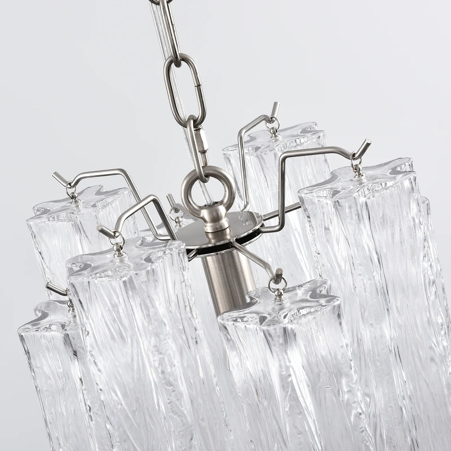 Murano Crystal‑Clear Vintage Chandelier