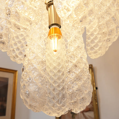 Vintage Murano Glass Petal Drop Chandelier