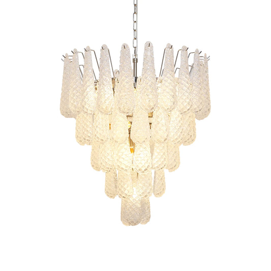 Vintage Murano Glass Petal Drop Chandelier