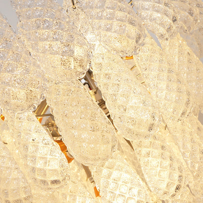 Vintage Murano Glass Petal Drop Chandelier