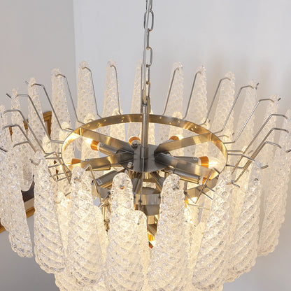 Vintage Murano Glass Petal Drop Chandelier