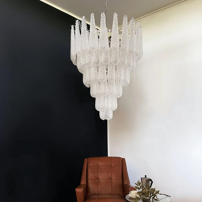 Vintage Murano Glass Petal Drop Chandelier