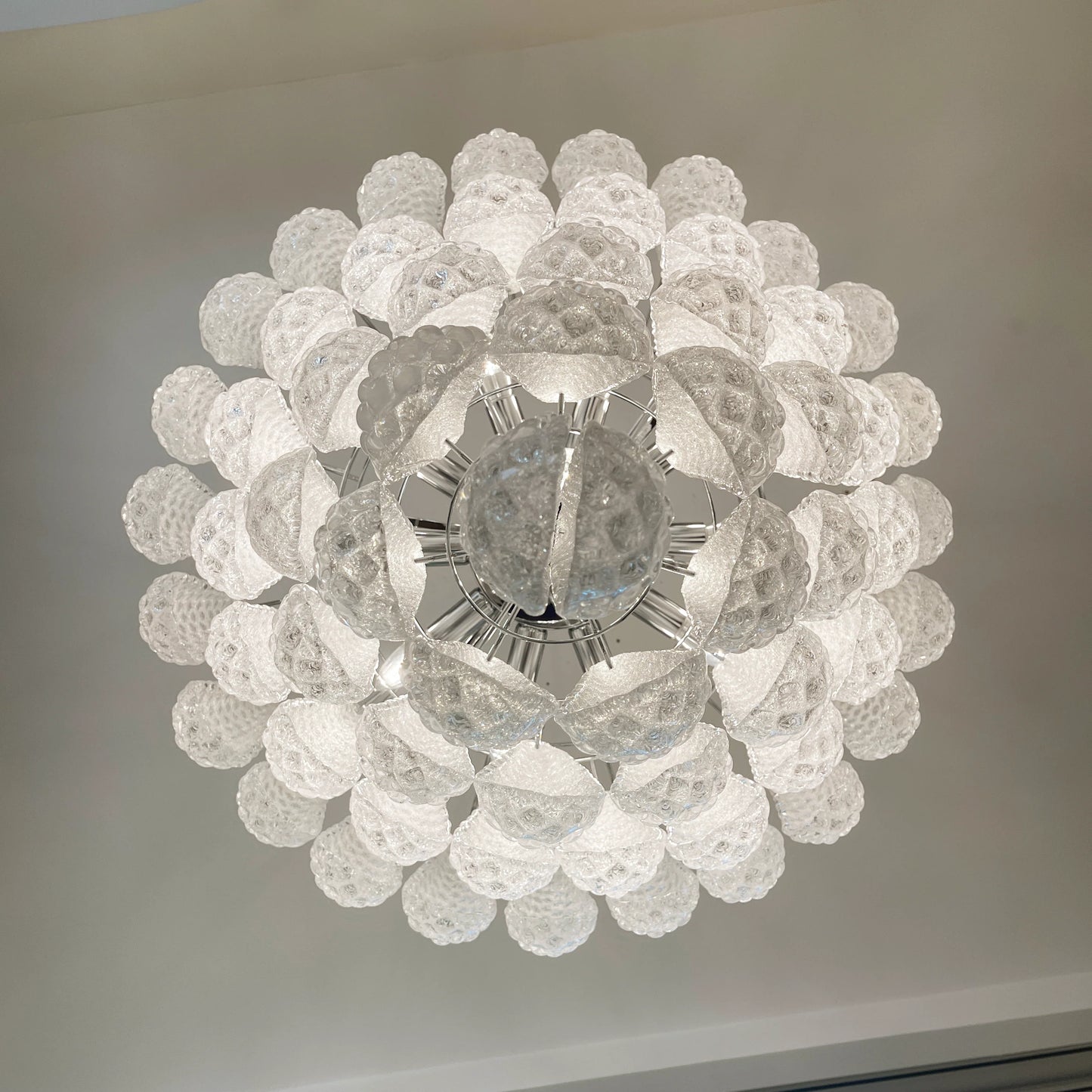 Vintage Murano Glass Petal Drop Chandelier