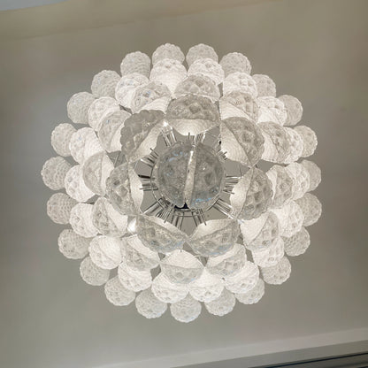 Vintage Murano Glass Petal Drop Chandelier