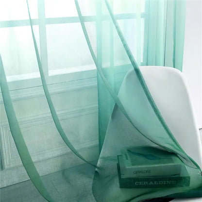 Ombre Extended Yarn Curtains for Living Room Decor