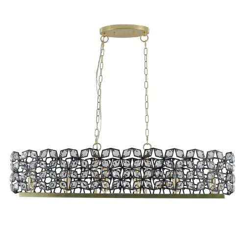 Luxury Gold Oval Crystal Chandelier