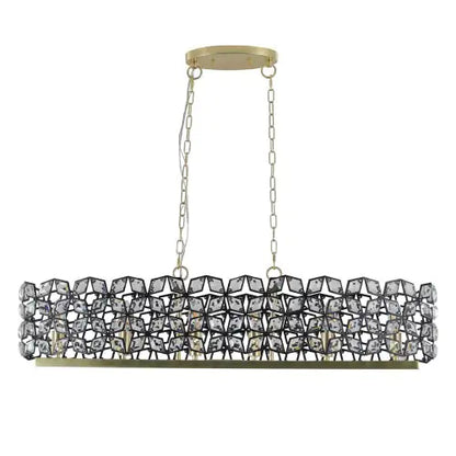 Luxury Gold Oval Crystal Chandelier