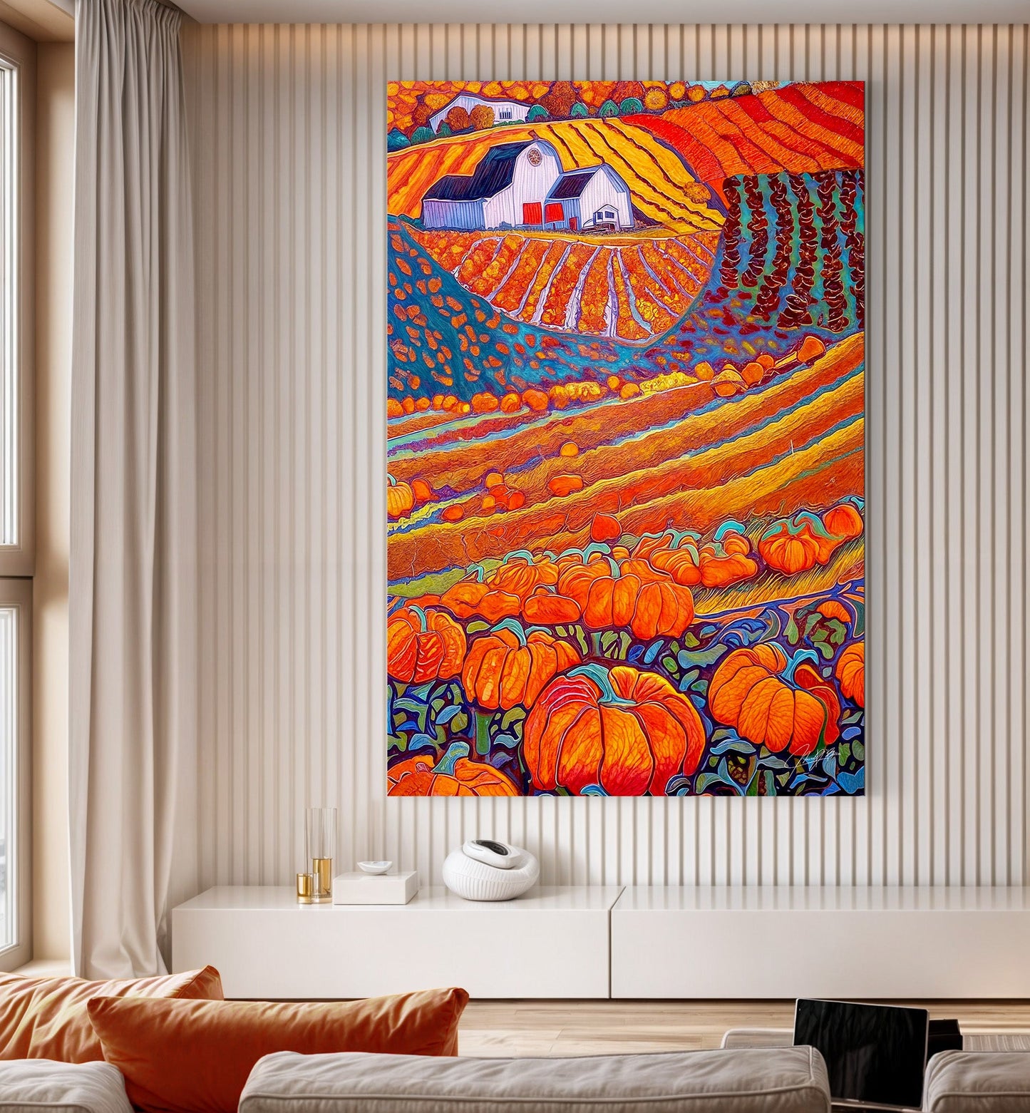 A Symphony of Harvest Hues Canvas Print