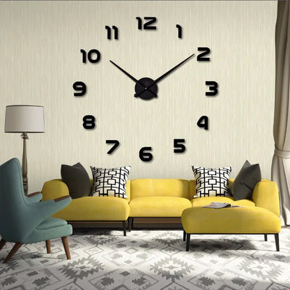 Creative 3D Acrylic DIY Wall Clock for Living Room