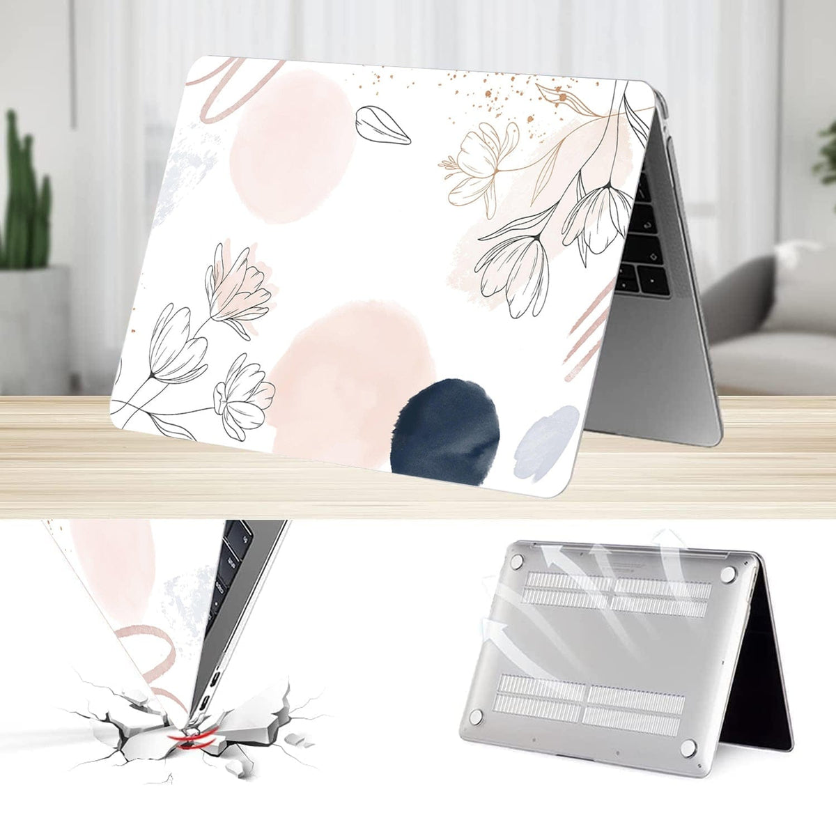 MacBook Air 13.6-inch (M2-M5) Case - Watercolor Floral Design