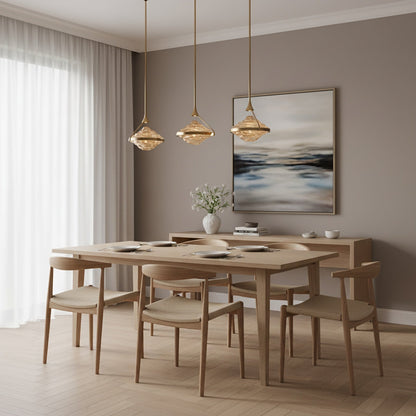 Wave Silhouette Glass Suspension Light