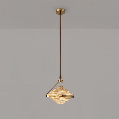 Wave Silhouette Glass Suspension Light