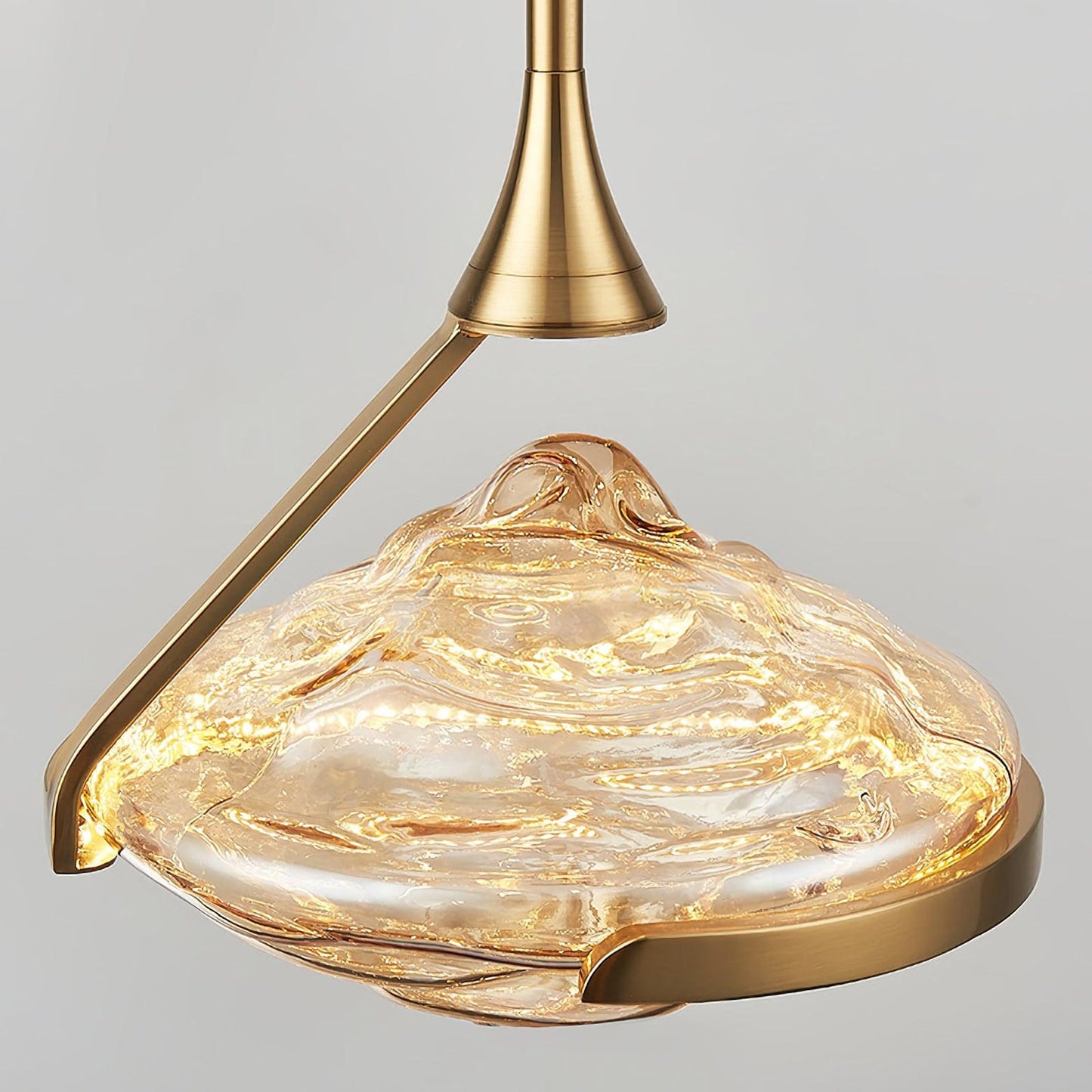 Wave Silhouette Glass Suspension Light