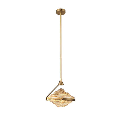 Wave Silhouette Glass Suspension Light