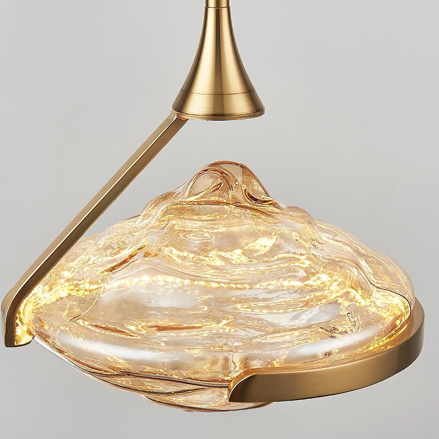 Wave Silhouette Glass Suspension Light