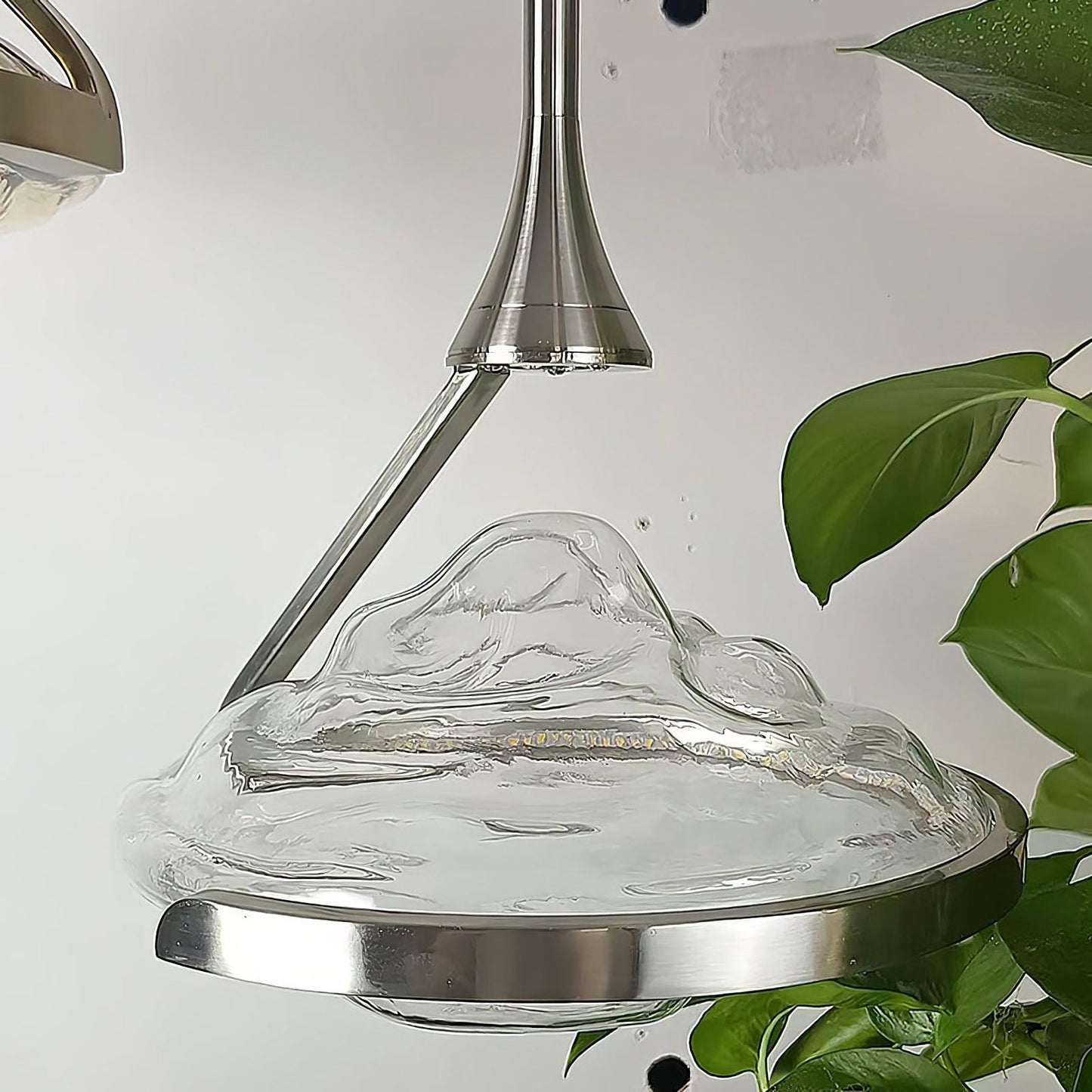 Wave Silhouette Glass Suspension Light